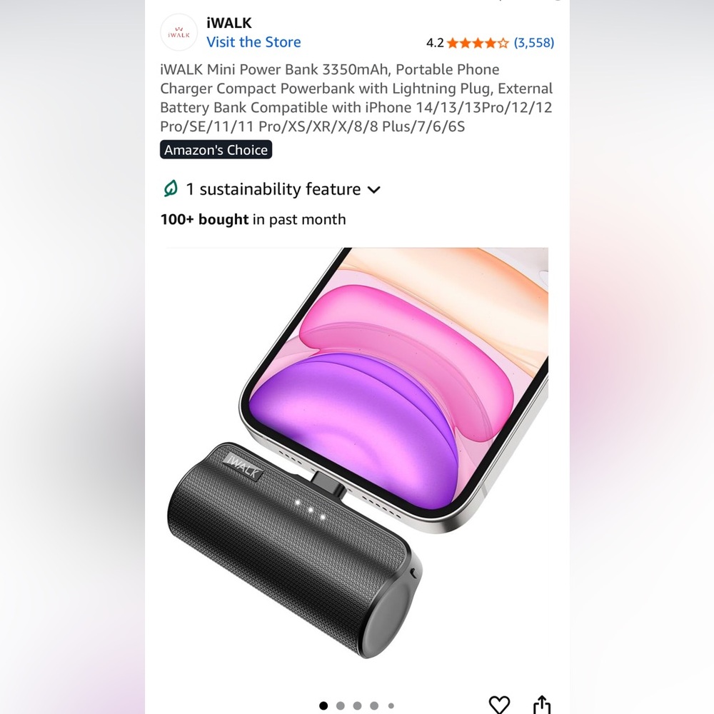 NEW iWALK Portable Charger for iPhone